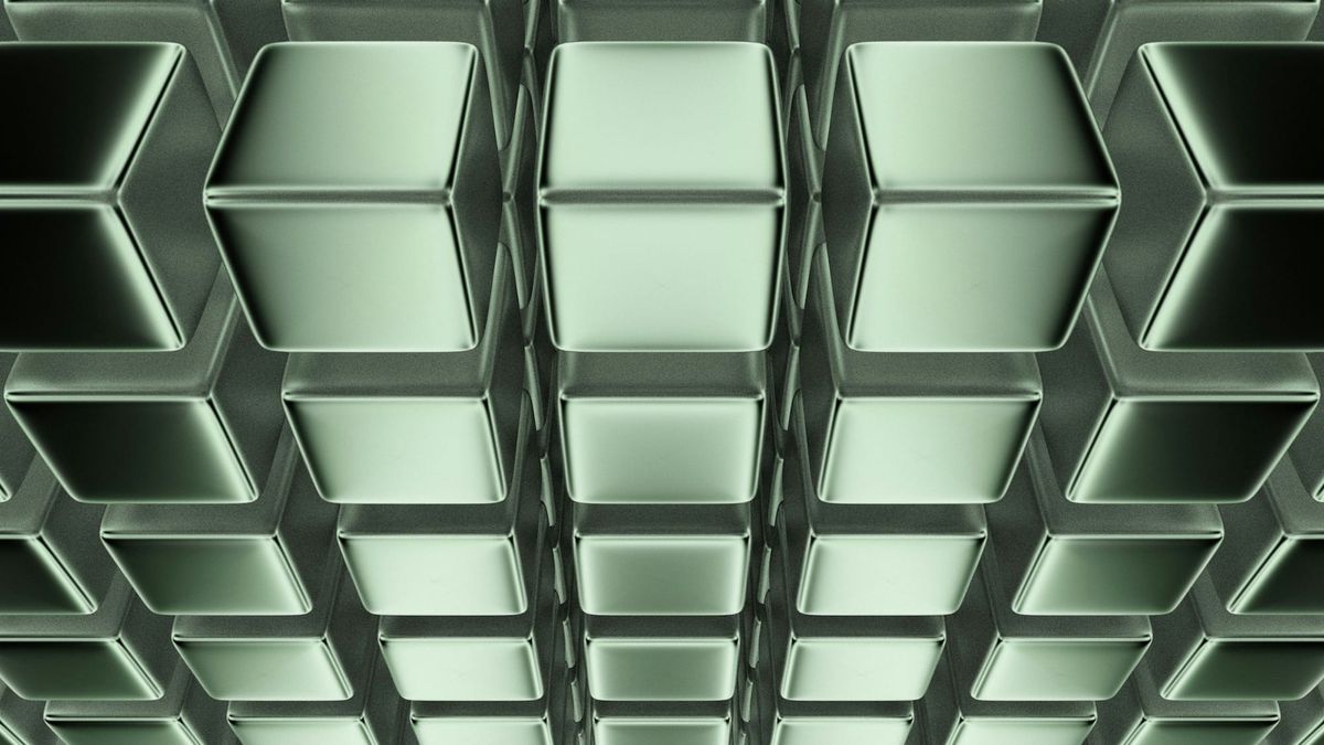 Abstract architectural forms intersected, representing the mediation of artistic authorship through computational systems.