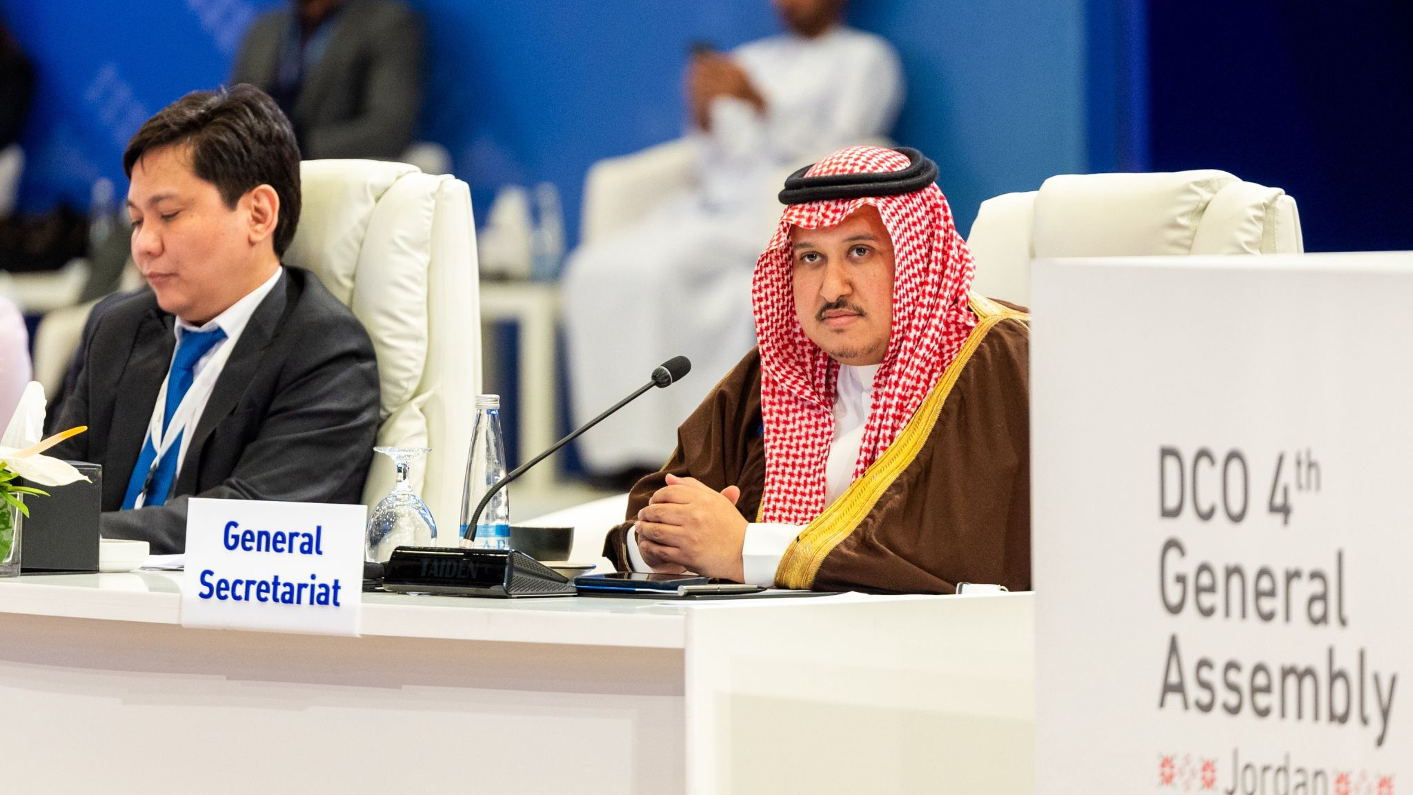 Rashed representing the General Secretariat during the 4th General Assembly in Jordan.