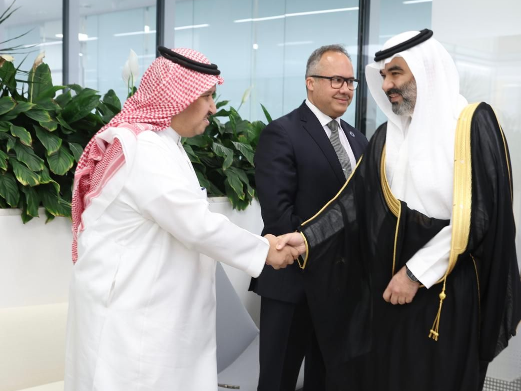Rashed Alsehaly meeting H.E. Eng. Abdullah Alswaha at the Digital Cooperation Organization (DCO) headquarters.