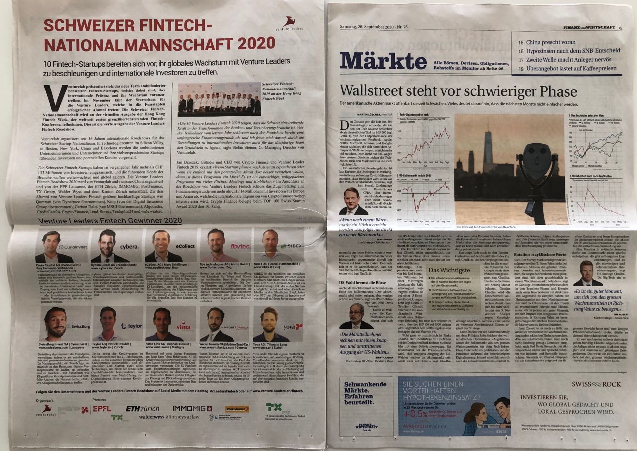 Die Top-10 Schweizer Fintechs; Teylor im Tagesanzeiger