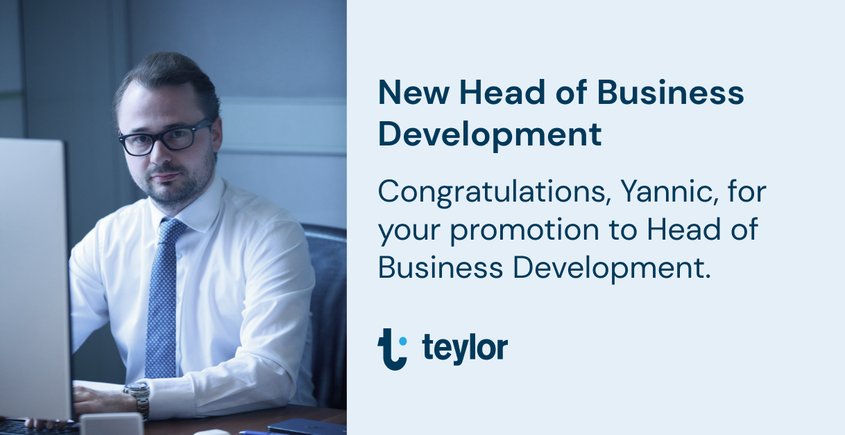 Teylor Builds Strong Partnerships: Yannic Renatus Becomes Head of Business Development
