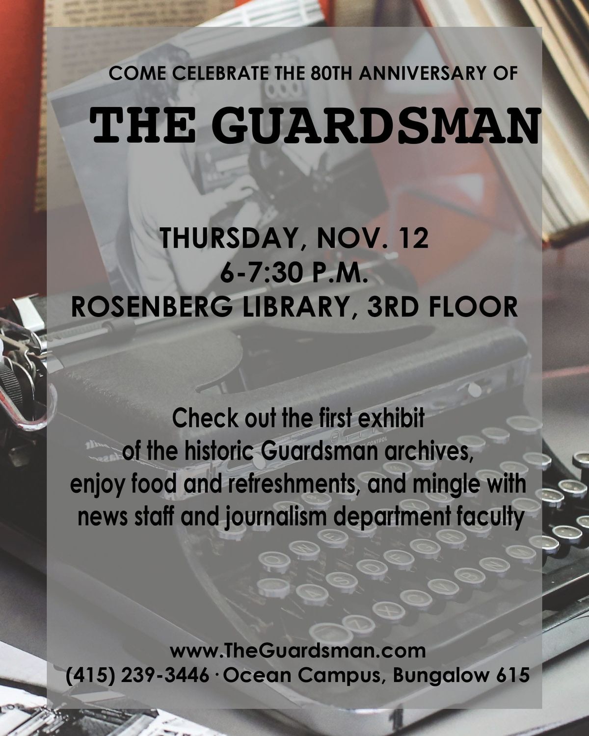 CCSF Reception to Honor 80 Years of Publishing