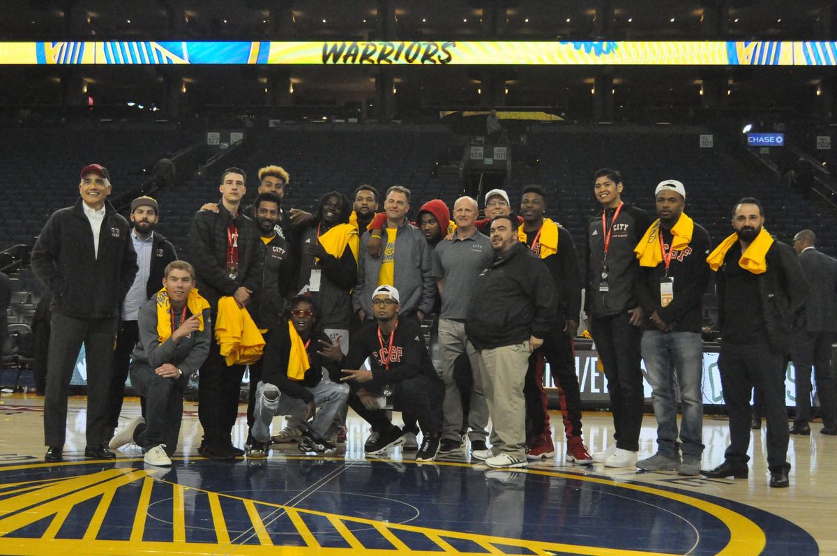 Warriors honor Rams during NBA playoff game