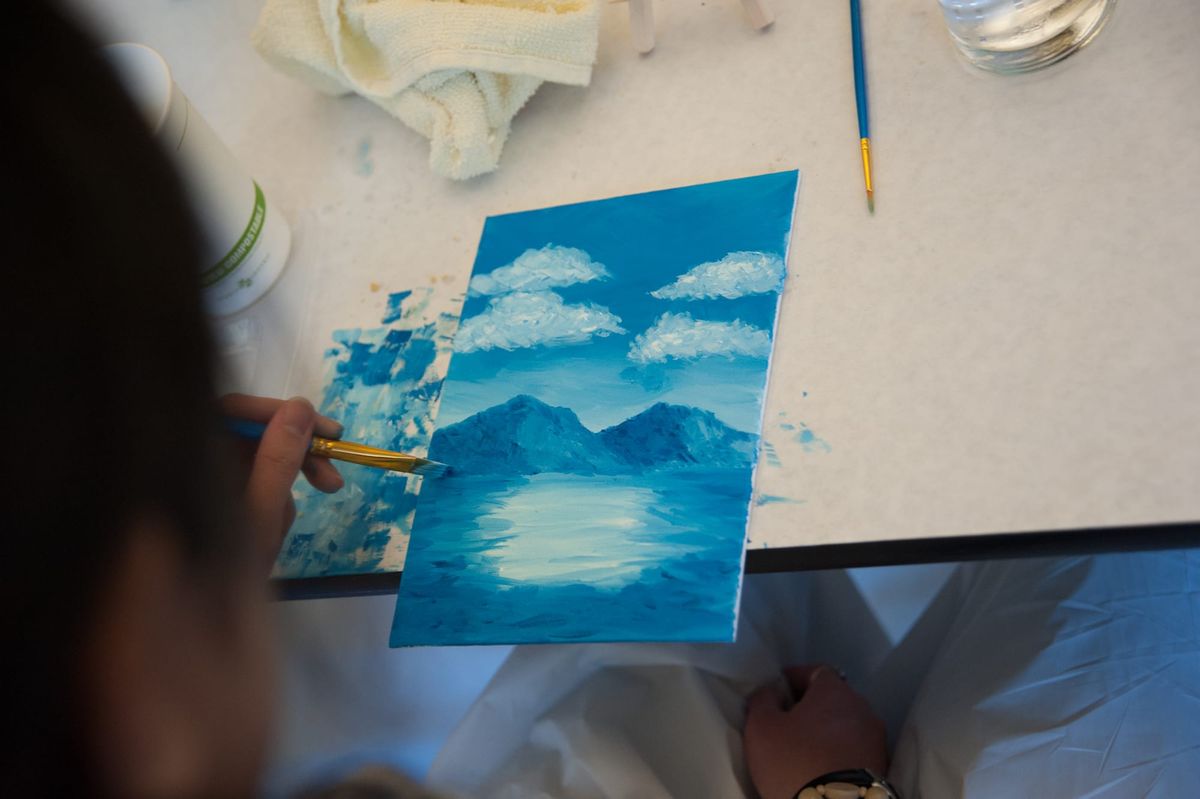 The Joy of Painting and Culinary Art; Students host Bob Ross themed event