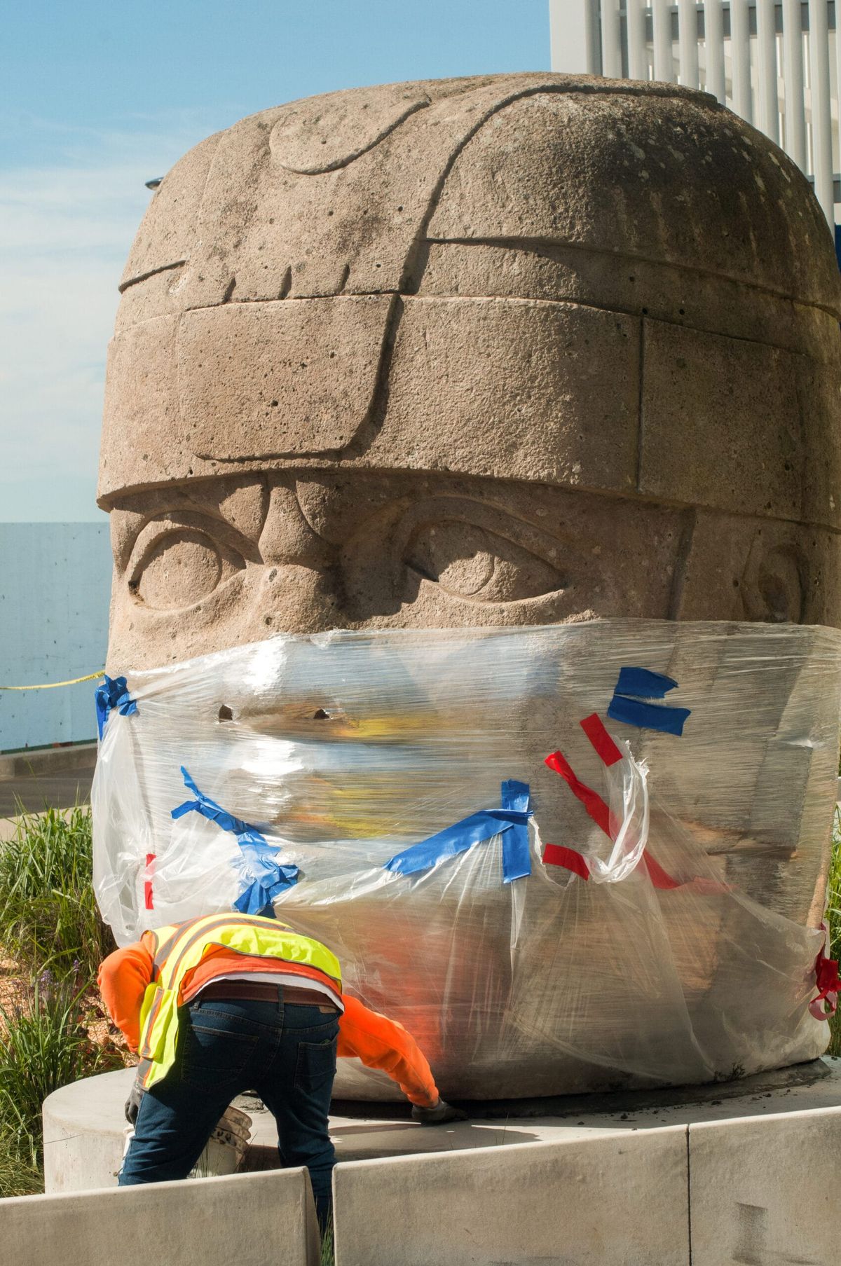 Colossal Olmec Head Finds New Life Beside City College STEAM Building
