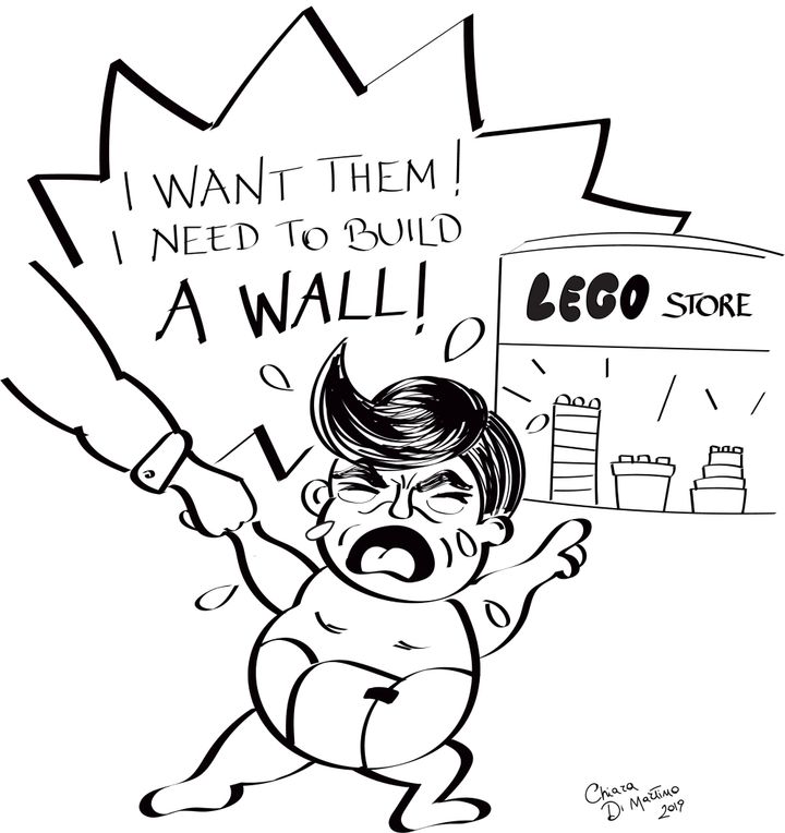 Trump pinned against the wall