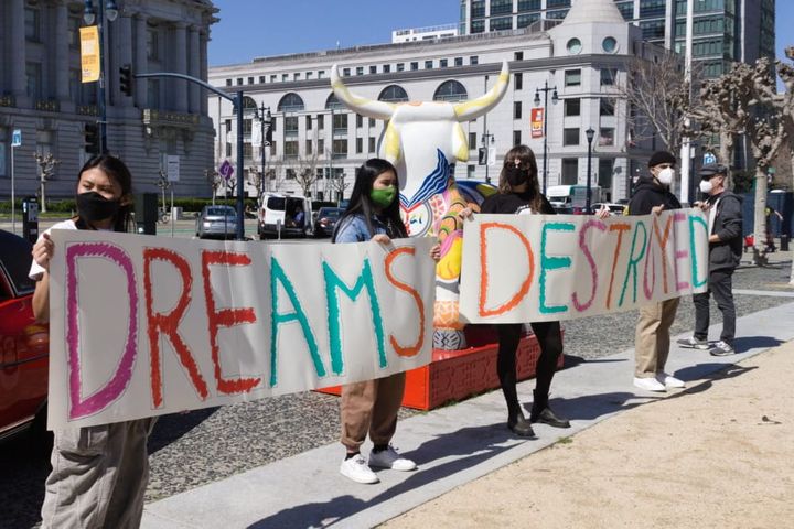 Local Union Members Rally at City Hall Protesting Estimated 60% Faculty Cuts