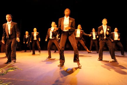 Hope Ball Tap Dance Group celebrates the inauguration of Obama day on Dec. 2 at the Diego Rivera Theatre. ROBERT ROMANO / THE GUARDSMAN