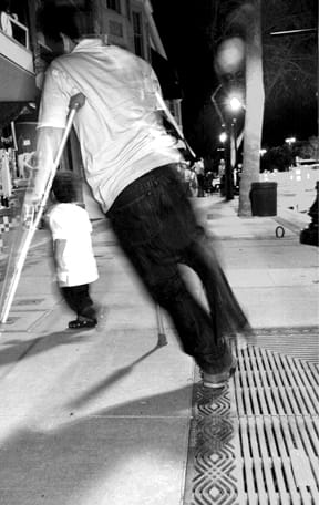 Abdullah Althaman 11 and 1do 2 play together in front of the Dish Dash restaraunt during Palestiain Childrens Relief Fund dinner in Sunnyvale, Calif. on April 18, 2008 ROBERT ROMANO / THE GUARDSMAN