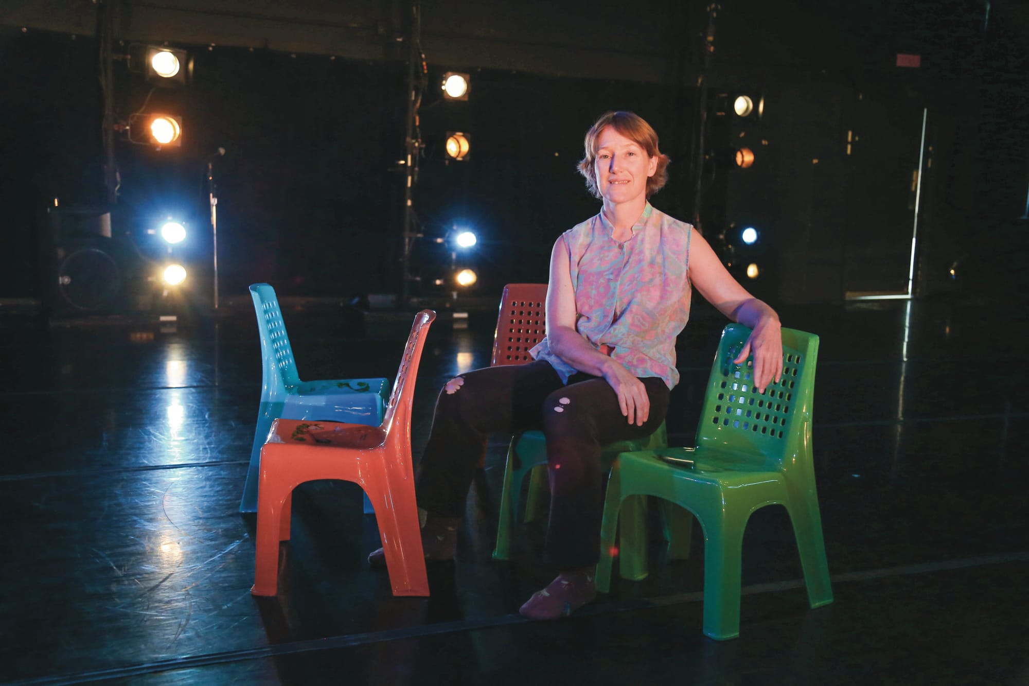 Christy Funsch , City College dance instructor, is the choreographer and director of "This is the Girl," a dance and musical performed at Dance Mission Theater in San Francisco on Thursday, Sept. 11, 2014 (Photo by Natasha Dangond)
