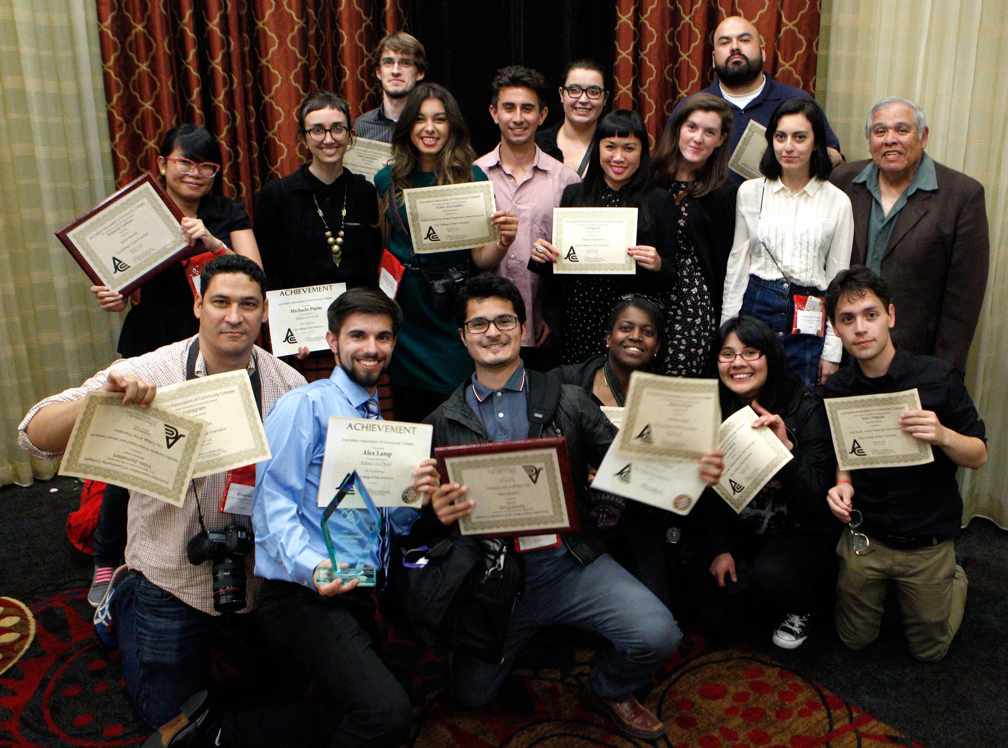 City College’s Journalism Department received 22 awards from Journalism Association of Community Colleges at the 2015 JACC State Convention in Sacramento on Saturday, April 11