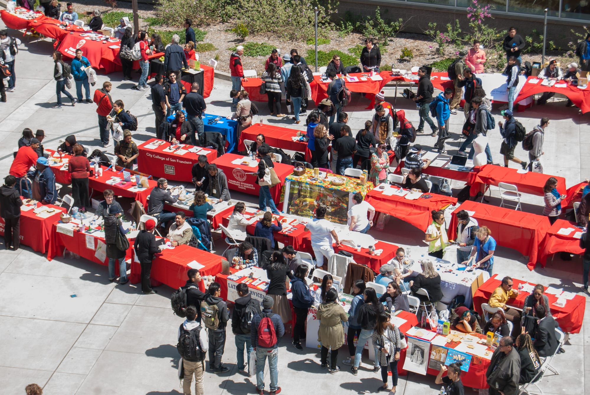 City College Chancellor Dr. Arthur Q. Tyler addresses high school students attending Frisco Day in the Amphitheater, Ocean Campus on Friday, April 24. (Photo by Franchon Smith 