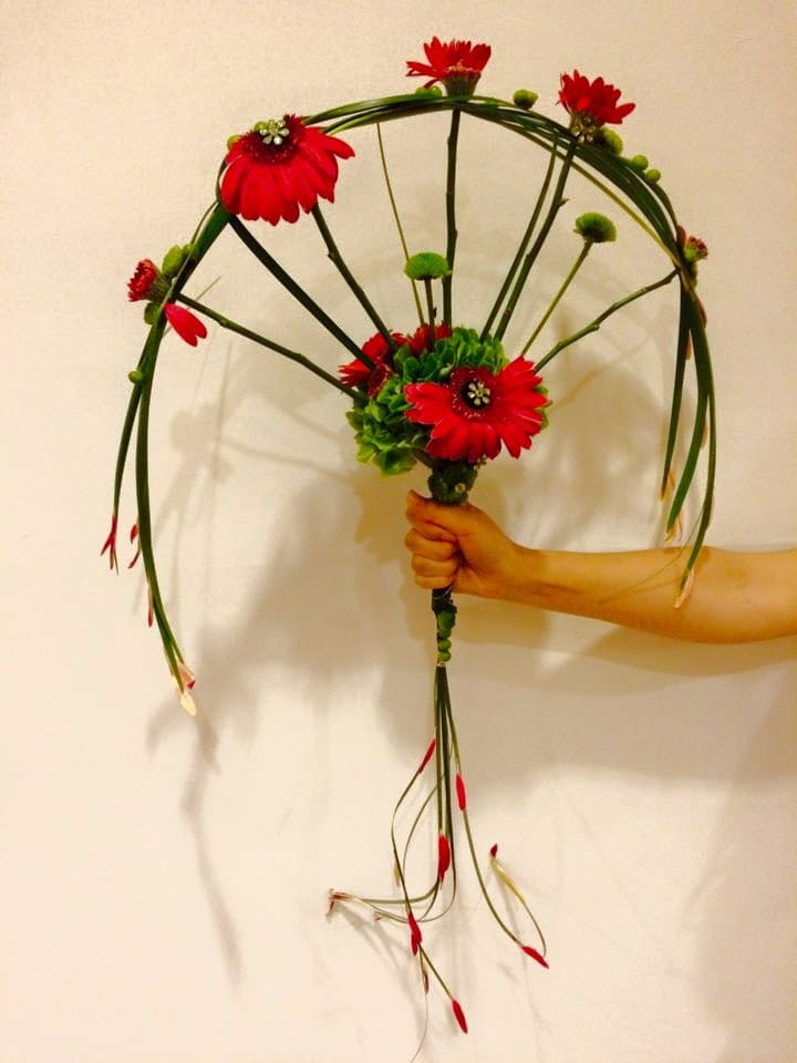 The bridal bouquet design arrangement completed in one hour by City College student Hee Joo at the American Institute of Floral Designers National Symposium which was held from June 30-July 4, 2015 in Denver, Colo. (Photo Courtesy: jennytabarracci.blogspot.com) 