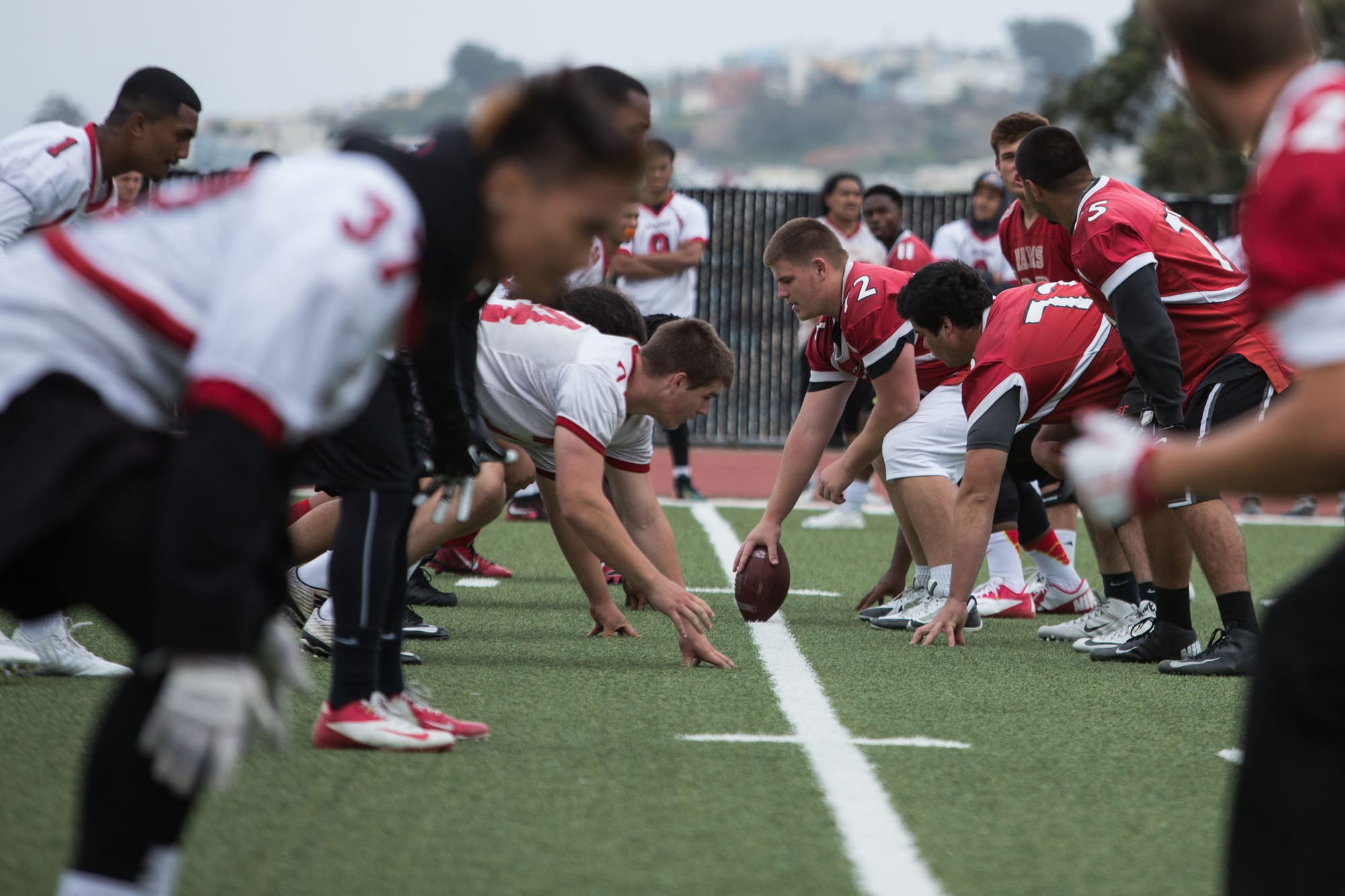 The Rams practice for their upcoming football season at rams stadium on August 10. (Photo by Khaled Sayed) 