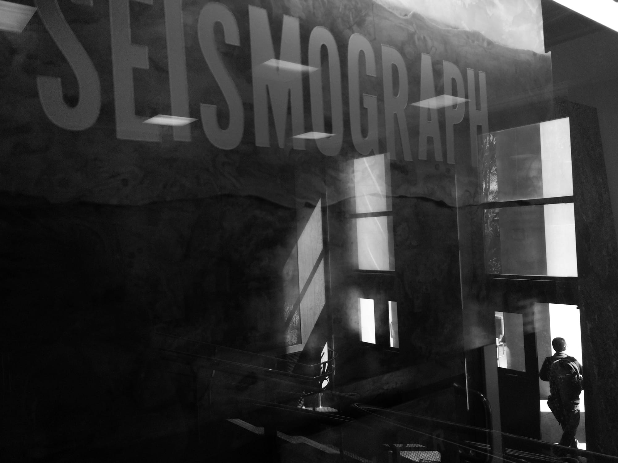 A student walks past the Ocean Campus Science Hall seismograph, Friday, Sept. 18, 2015. (Photo by Santiago Mejia/ The Guardsman) 