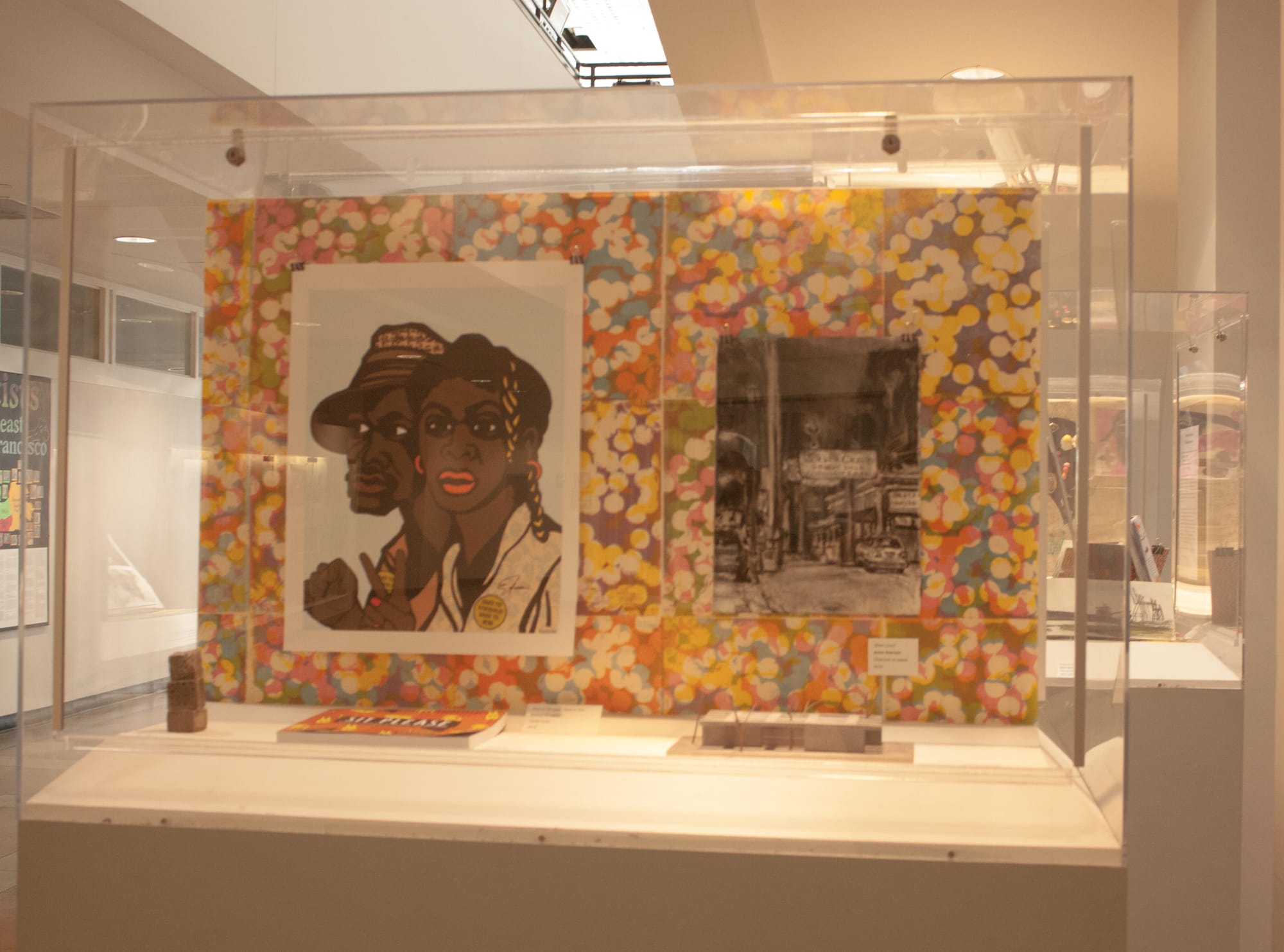 Paintings and Photographs inspired by different civil rights movements of the time located at Louise & Claude Rosenberg Jr. Library. Photos taken on Monday, August 28, 2017. in San Francisco, CA. (AP Photo/ Julia Fuller)