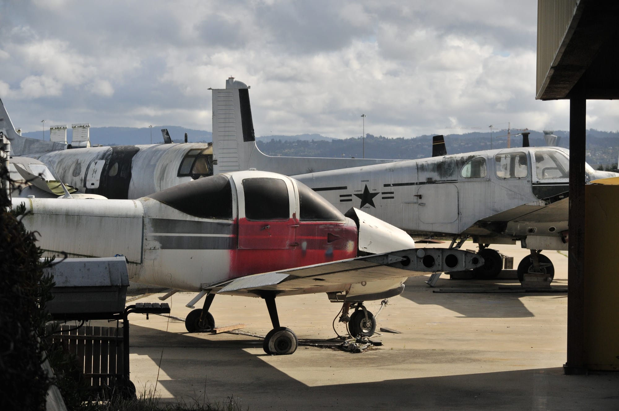 A decommissioned aircraft parked at the Airport Campus on March 16, 2018. Photo by Cameron Ehring/The Guardsman.