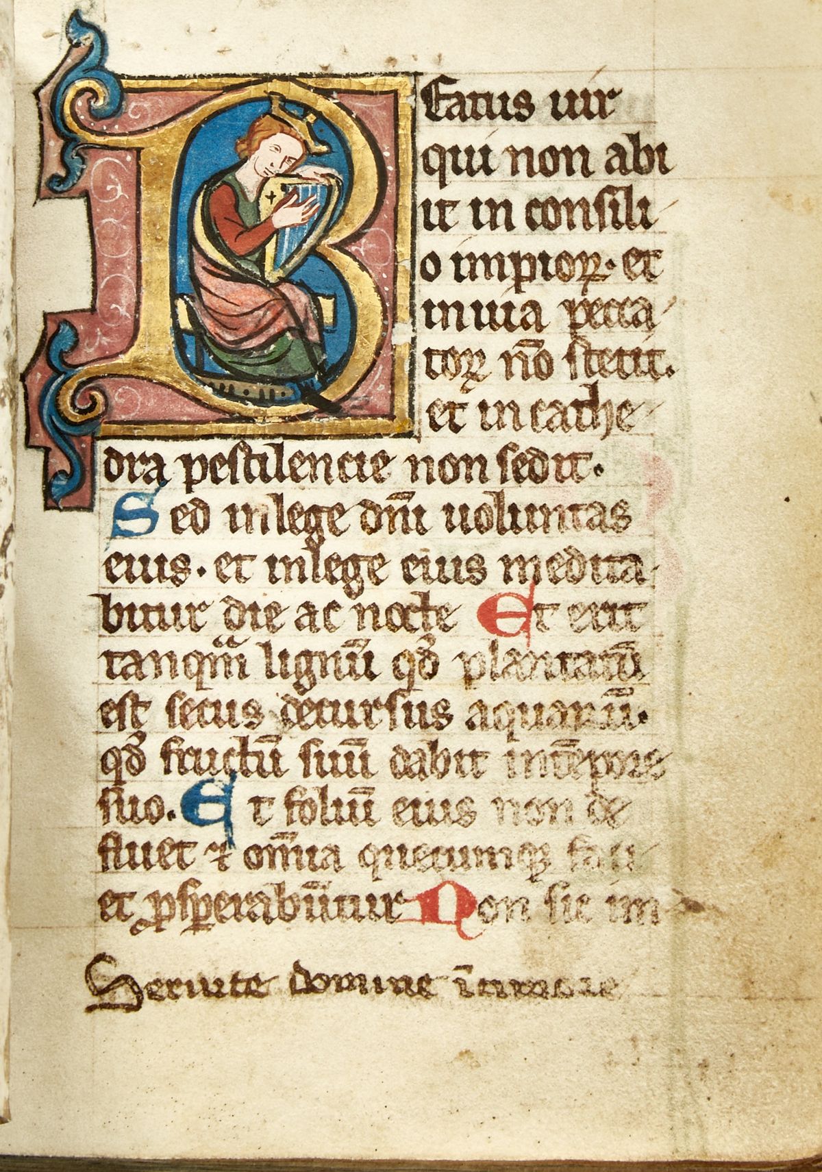 Cologne Psalter with David Initial (Sir Thomas Phillipps provenance)