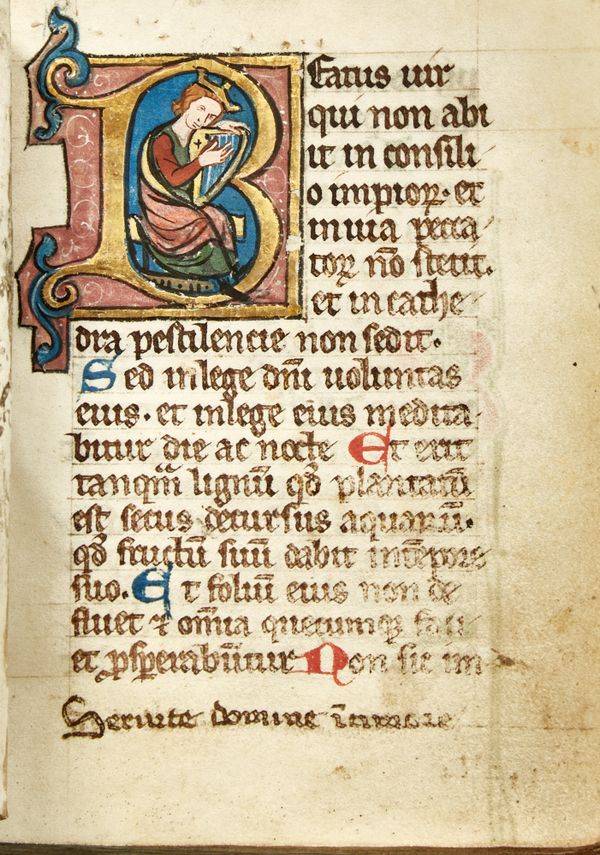 Cologne Psalter with David Initial (Sir Thomas Phillipps provenance)