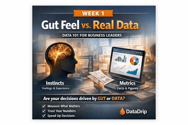 Professional graphic highlighting the shift from gut instinct to measurable data-driven decisions.