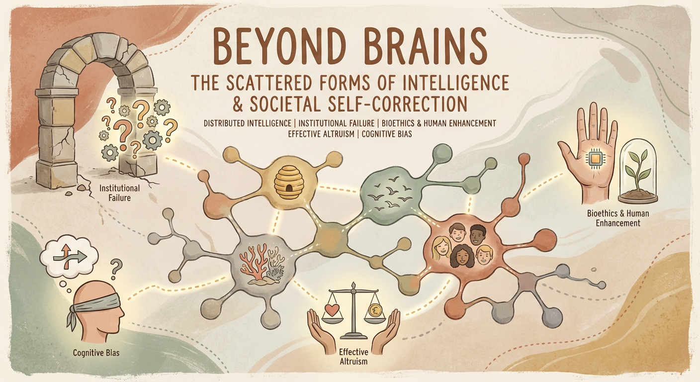 Beyond Brains: The Scattered Forms of Intelligence & Societal Self-Correction