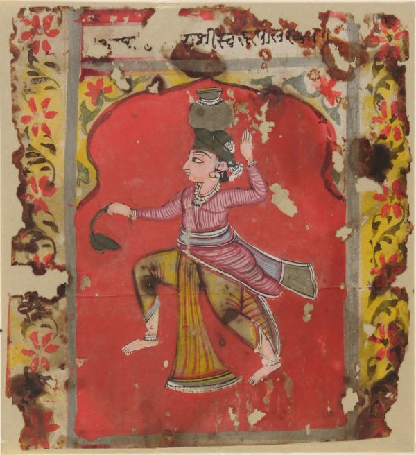 Unknown Artisan, "Aquarius," India, Rajasthan State, 1700–1800 CE; Color on paper; Gift of Alban G. Widgery of Winchester, Virginia; F1968.1a