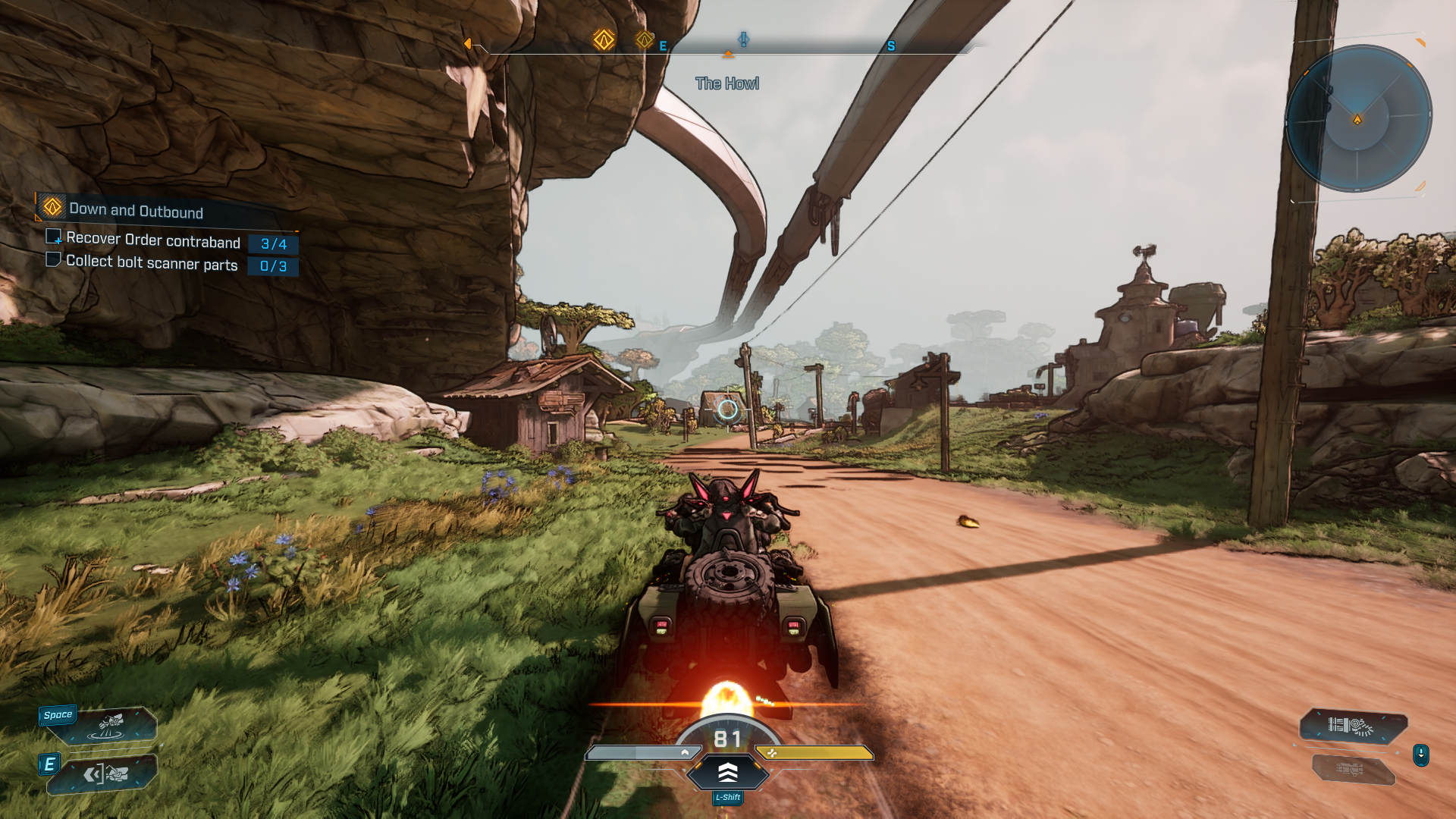 A Vex drives a vehicle in Borderlands 4