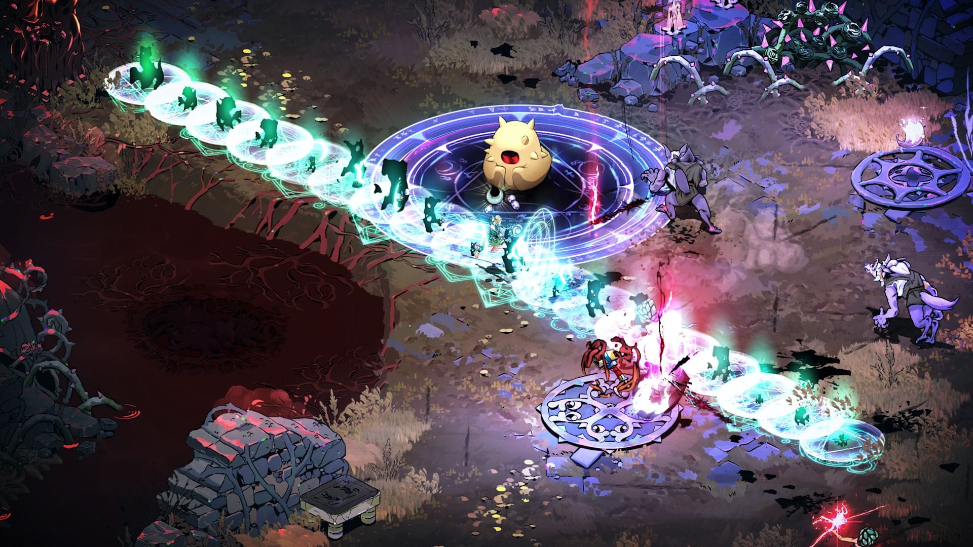 Melinoë battles with a group of enemies in Hades 2