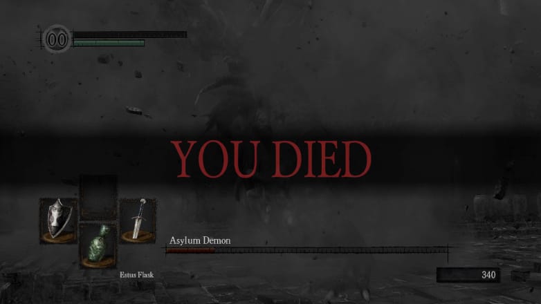 The "YOU DIED" message from Dark Souls.