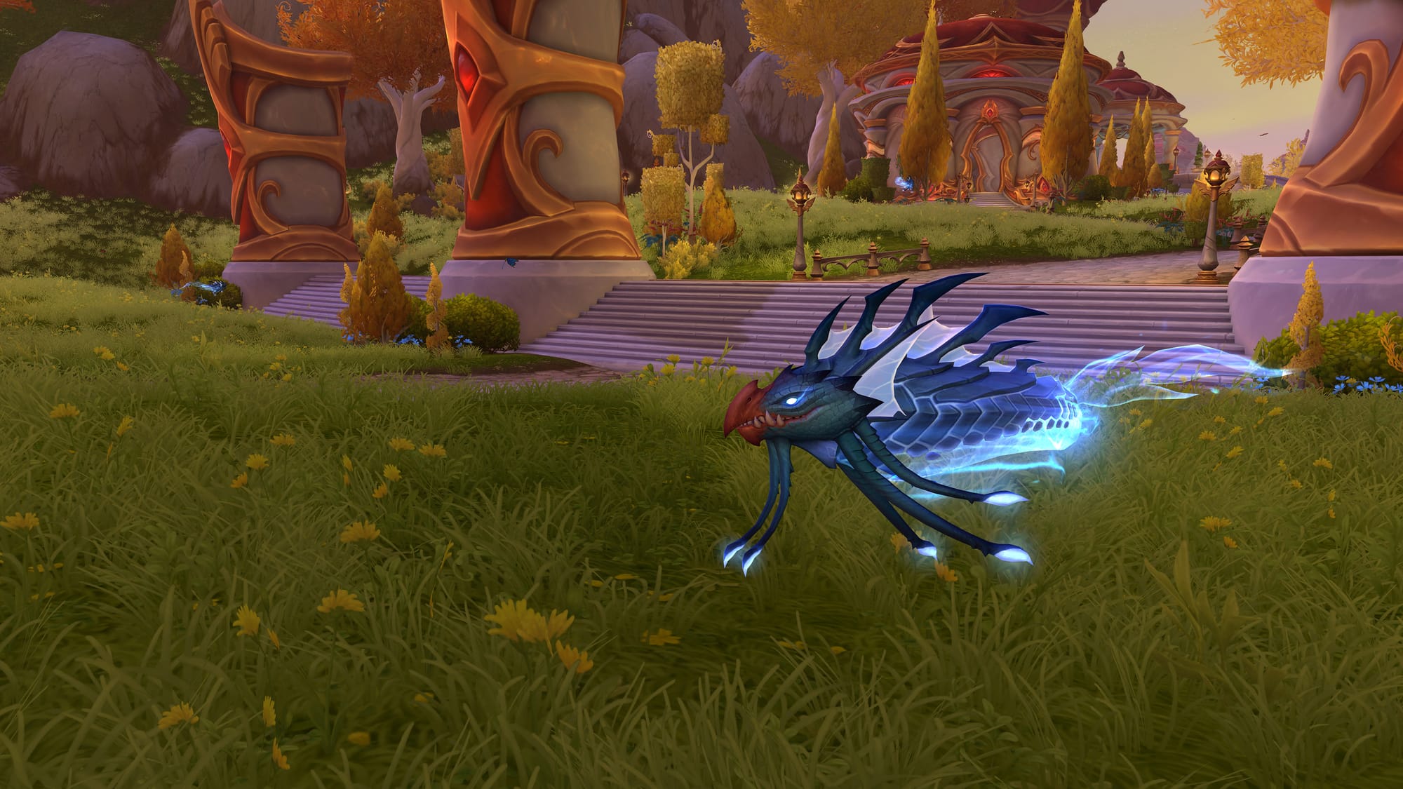 A mana wyrm roams the refreshed Eversong Woods in World of Warcraft: Midnight