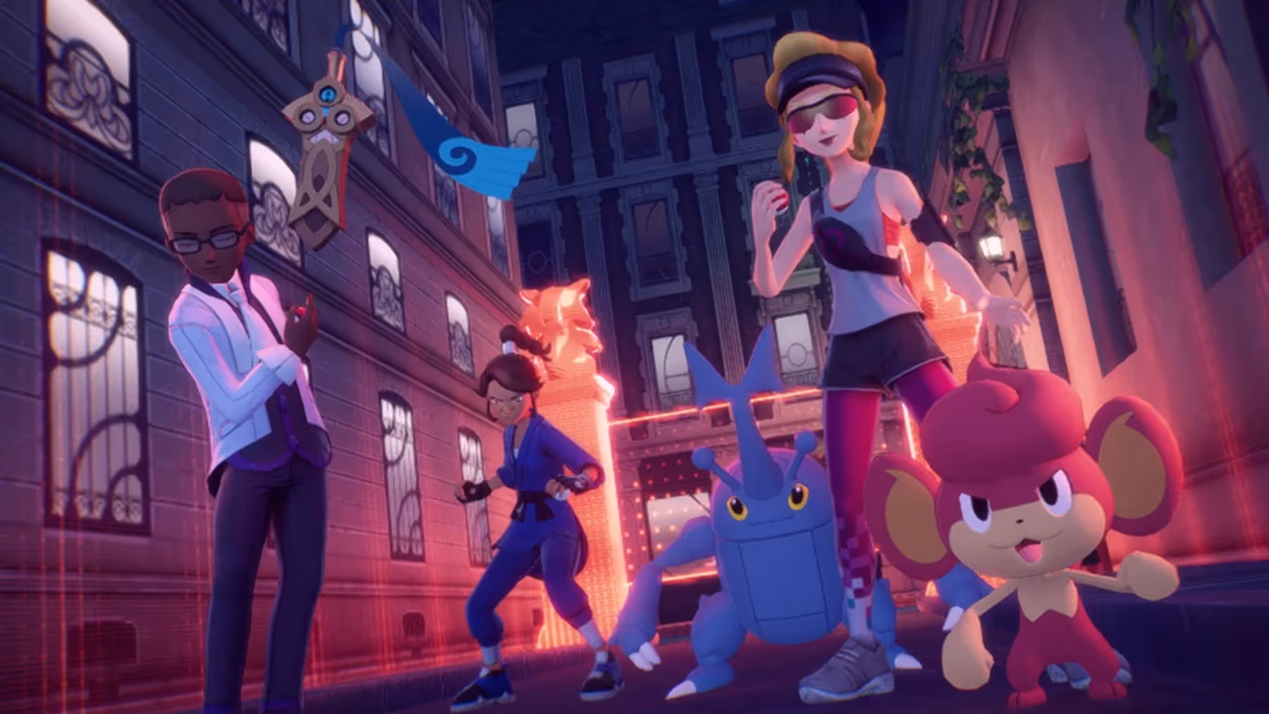 A group of trainers get ready to mess stuff up in Pokemon Legends: Z-A