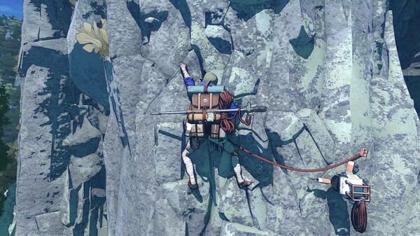 Aava climbing a rock face in Cairn