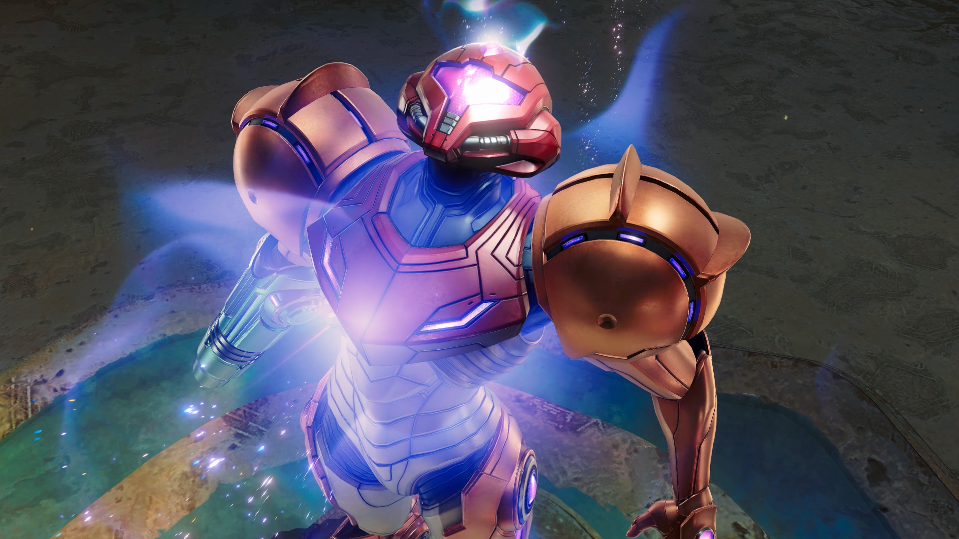 Samus absorbs energy in Metroid Prime 4