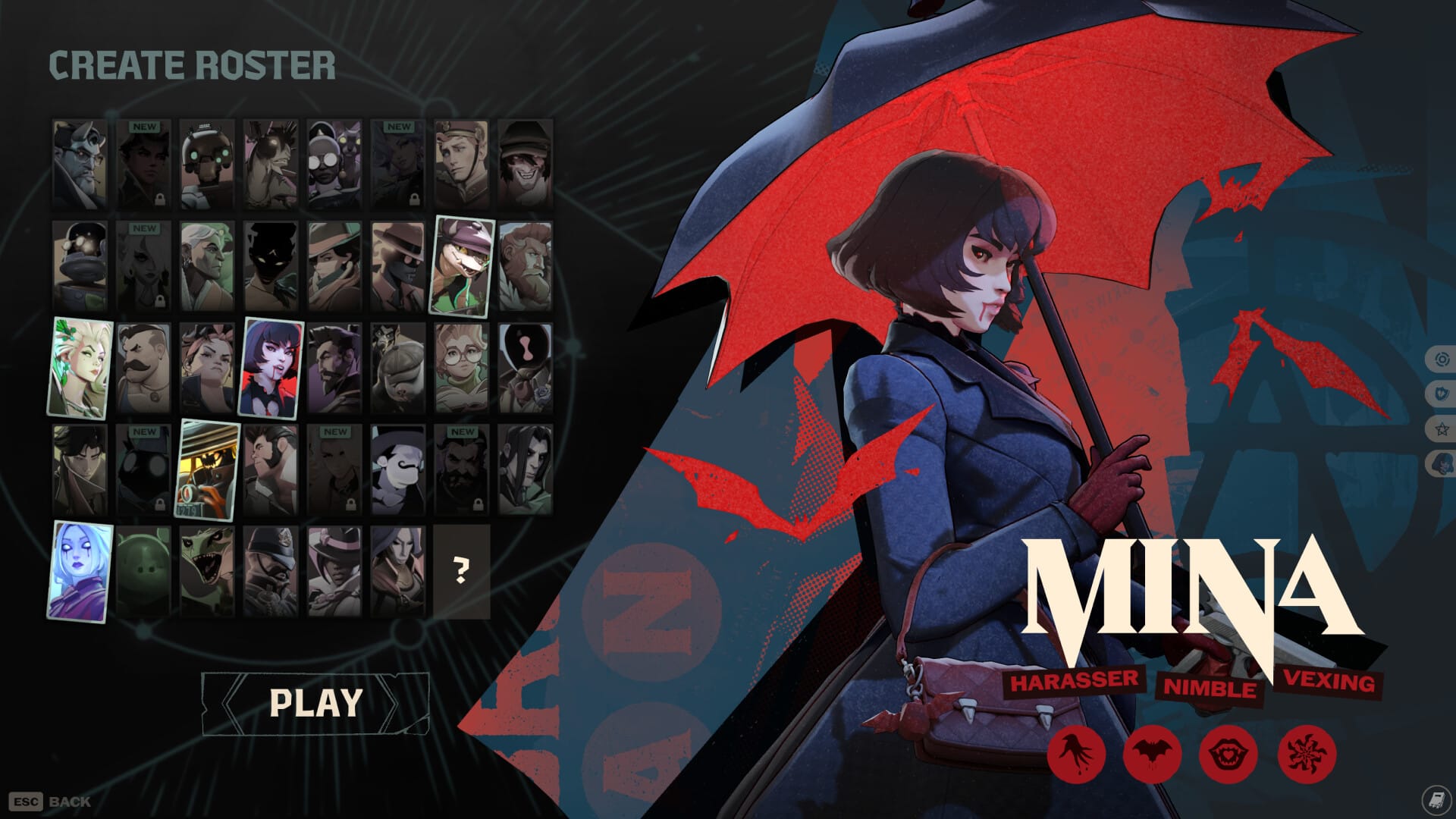The hero selection screen in Deadlock