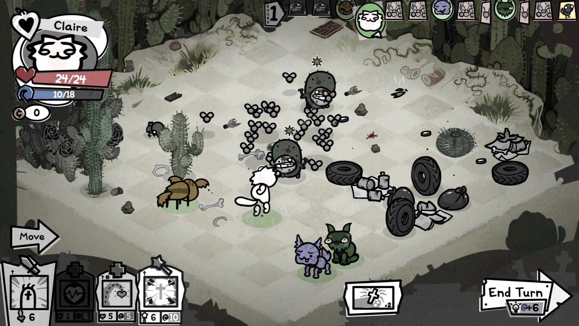 Cats battle flies in Mewgenics