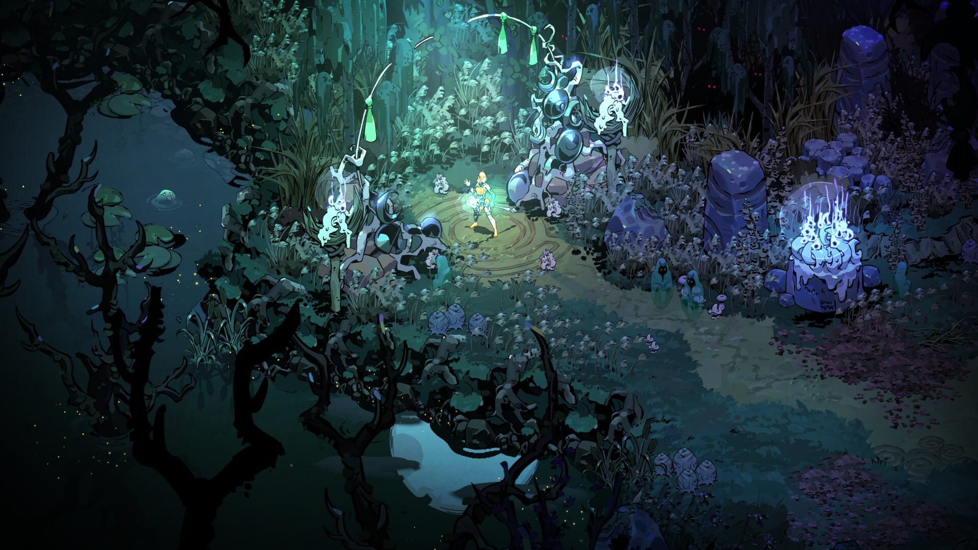 Melinoë prepares fur a run through the Underworld in a screenshot from Hades 2