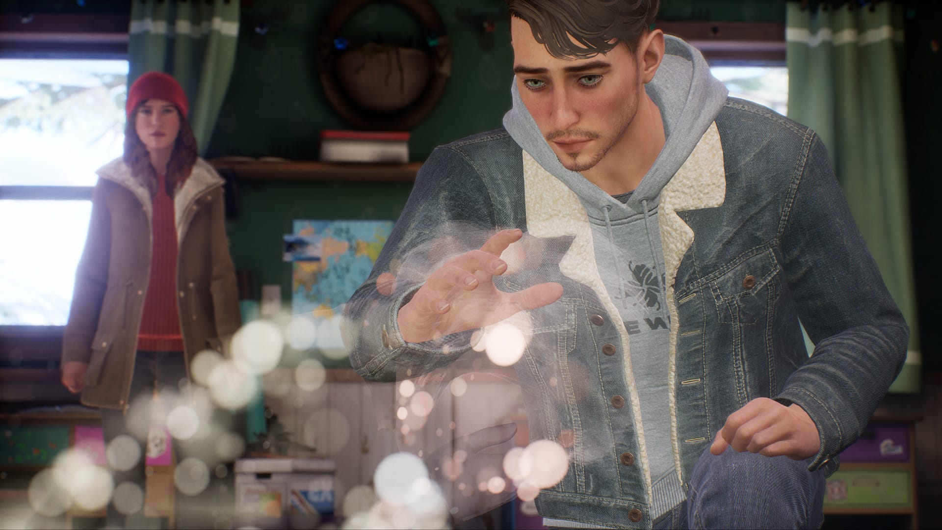Tyler examines a memory from his childhood in a screenshot from Tell Me Why