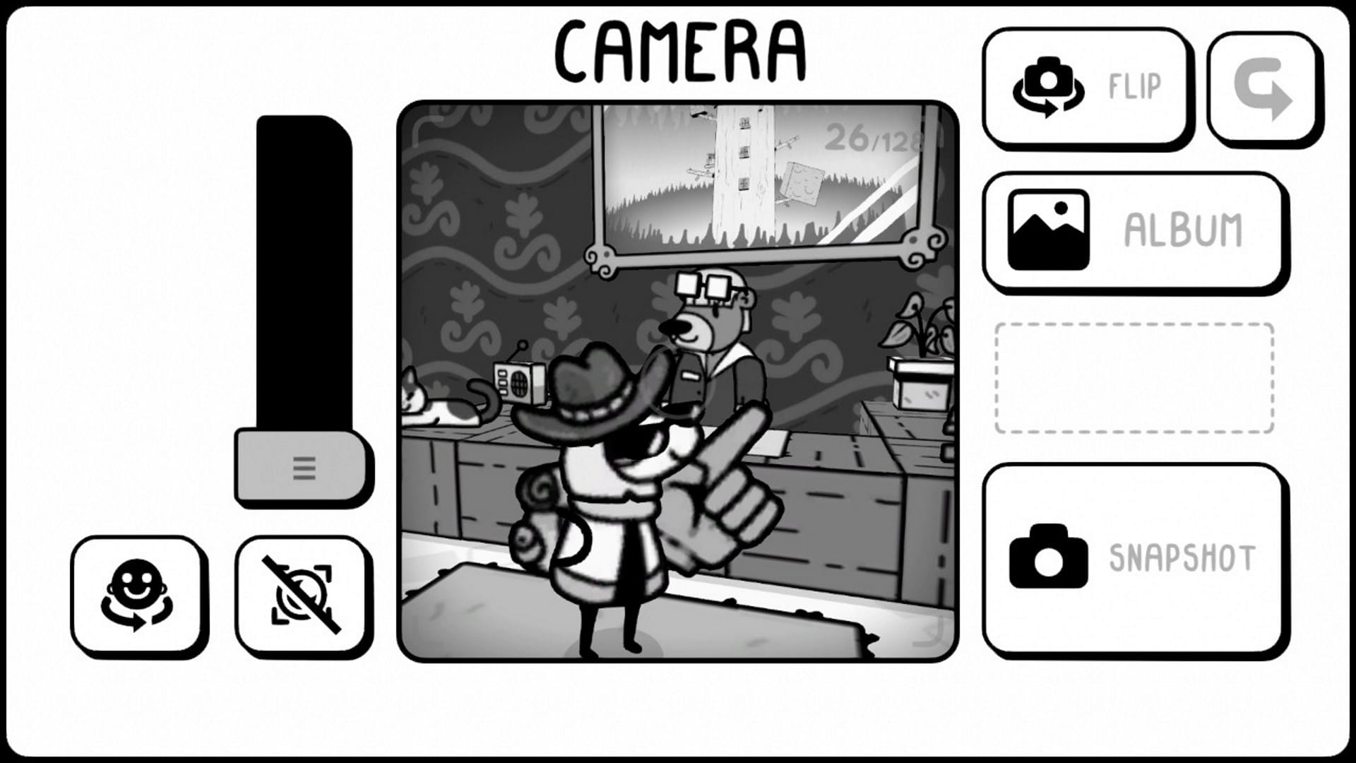 A player sets up a silly little snapshot in TOEM: A Photo Adventure