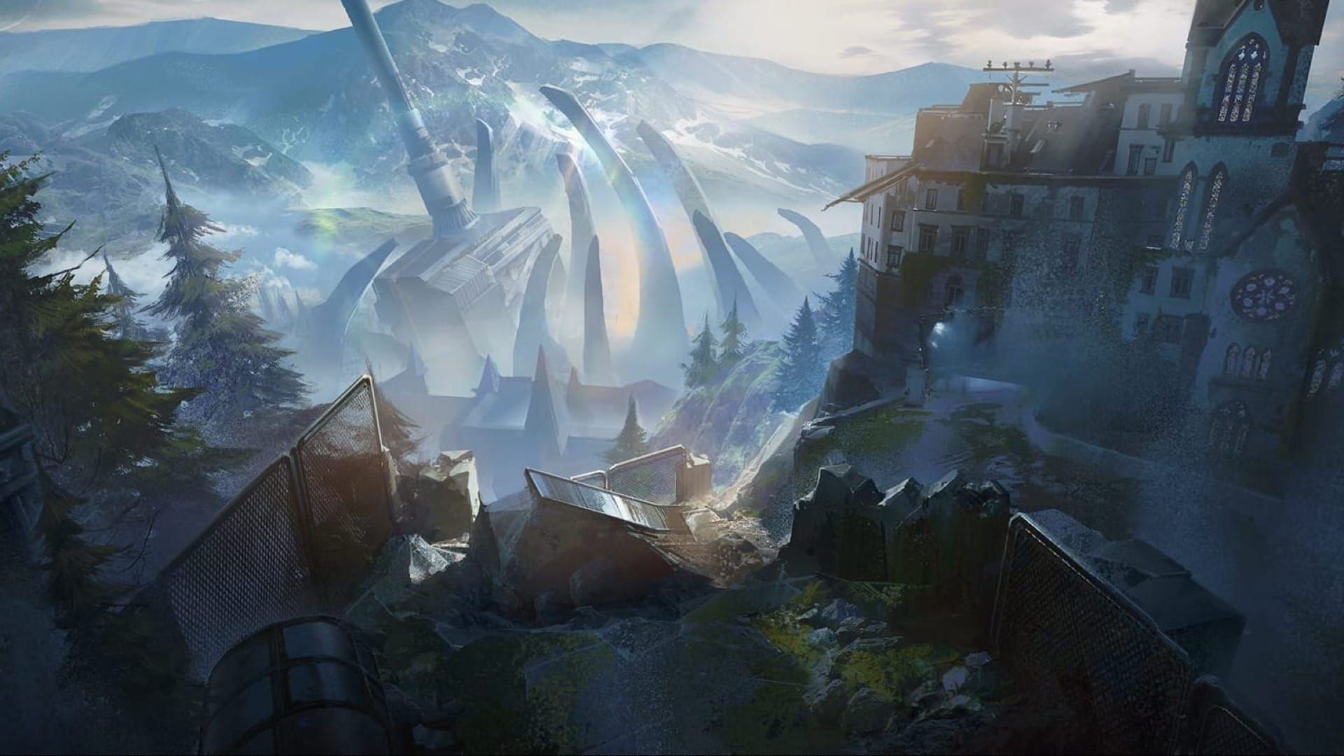 A hammer rests in some bones in Destiny: Rising