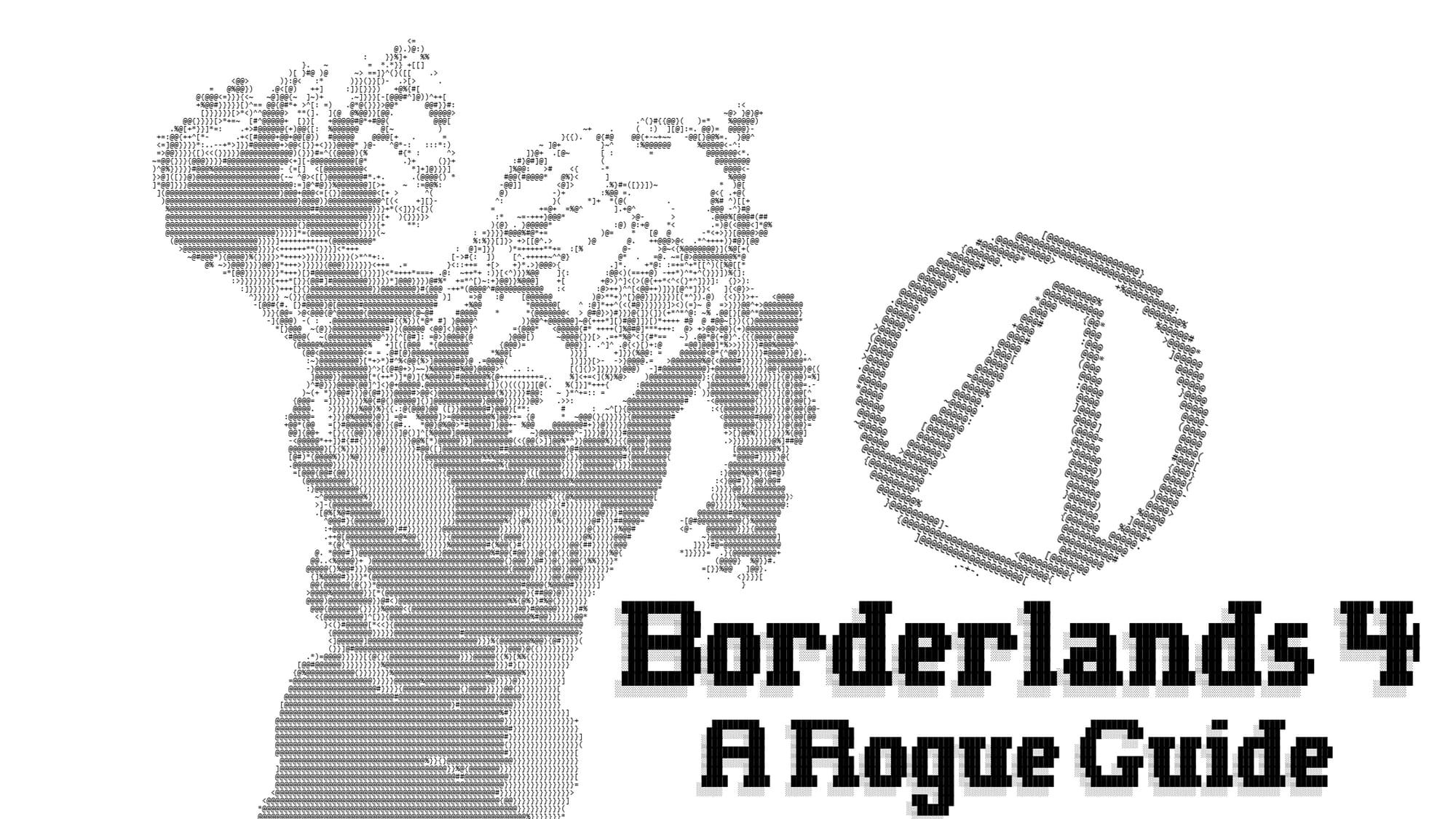 The main art for Borderlands 4 in an ASCII format