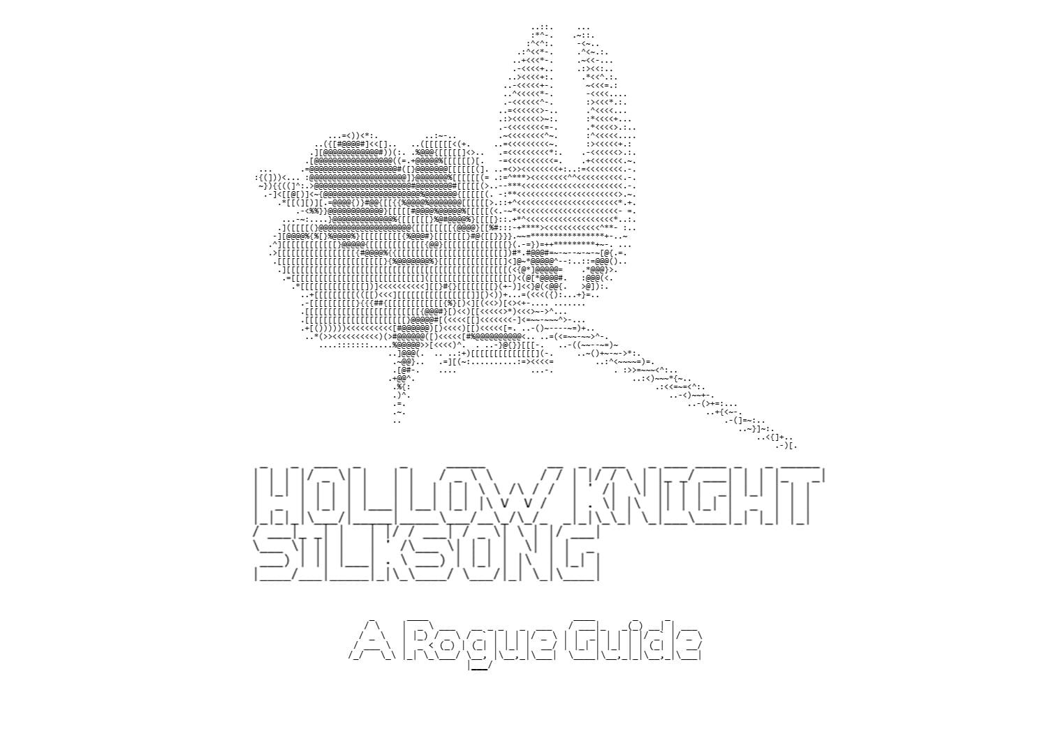 ASCII art of Hornet from Silksong