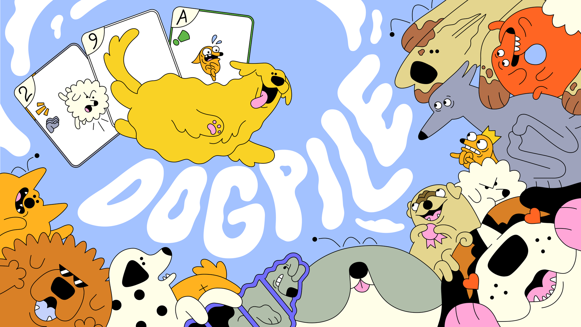 Dogpile is an adorable deckbuilder about good boys