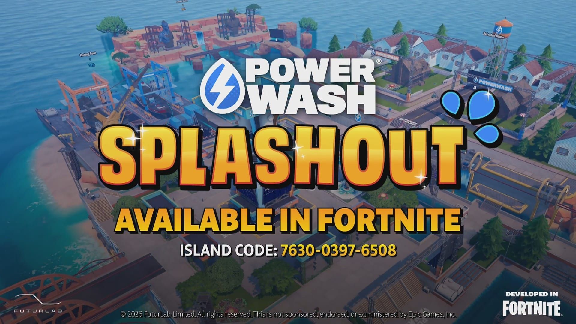 PowerWash Simulator is now a competitive mode in Fortnite with Splashout
