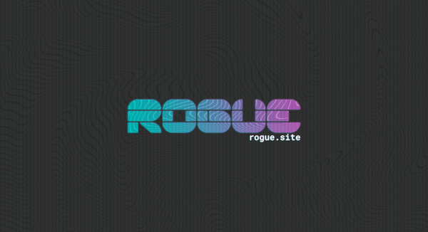 The Rogue logo against a black background 
