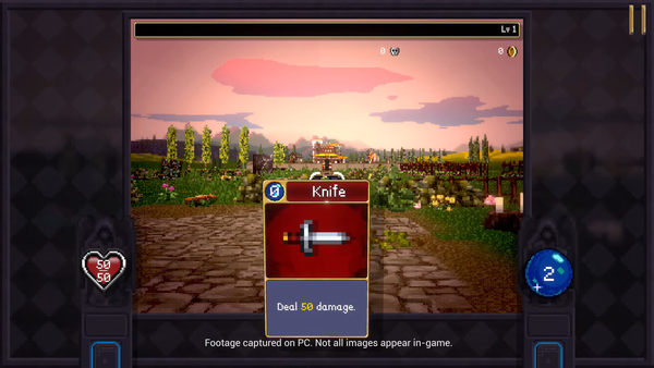 A hero throws a knife at a bat in Vampire Crawlers