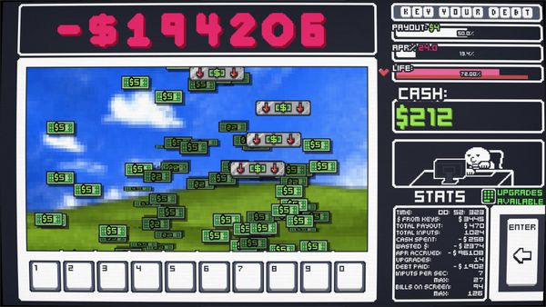 Key Your Debt is a whimsical, painful, indie roguelike
