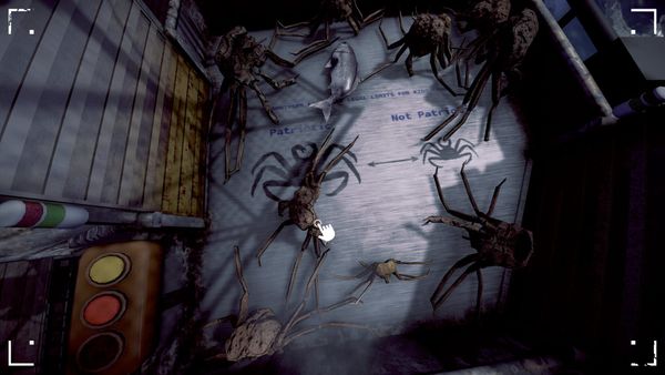 A player sorts through a pile of crabs in a screenshot from horror fishing game Crabmeat.