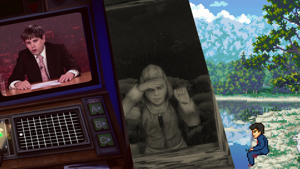 Screenshots from Mundaun, Not For Broadcast, and Fading Afternoon