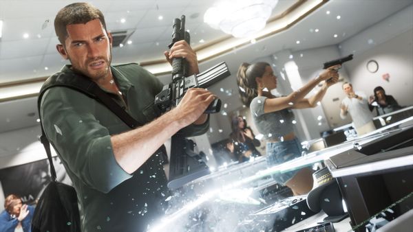 Jason and Lucia rob a high-end jewelry store in a promotional screenshot from Grand Theft Auto 6