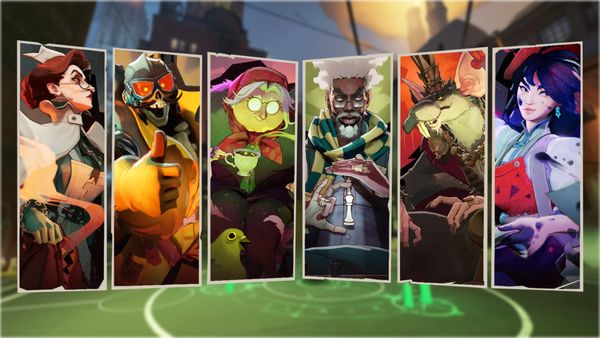 The six new heroes from Deadlock's City Never Sleeps update: Nurse Harrow, Deadman Danny, Baba, Solomon, the Rat King, and Violet